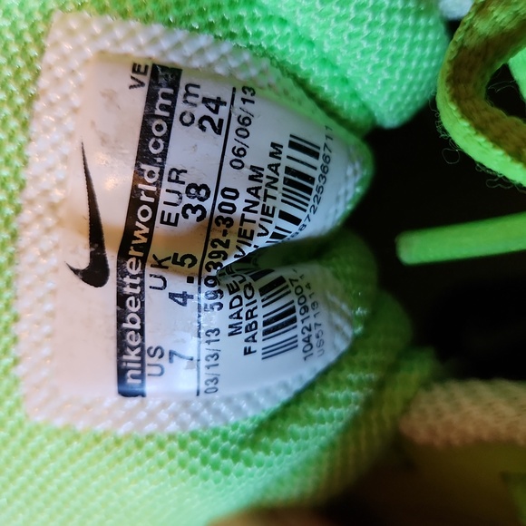 Women's neon green and grey Nike - Picture 4 of 4